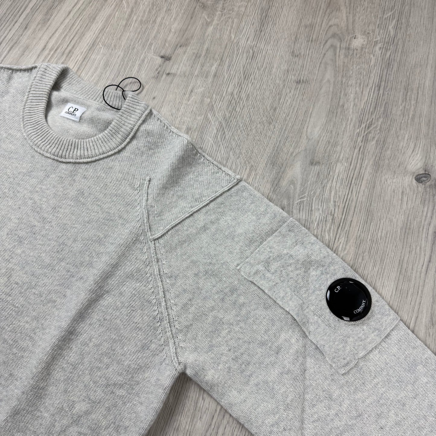 CP Company Knit Sweatshirt - Off White Melange
