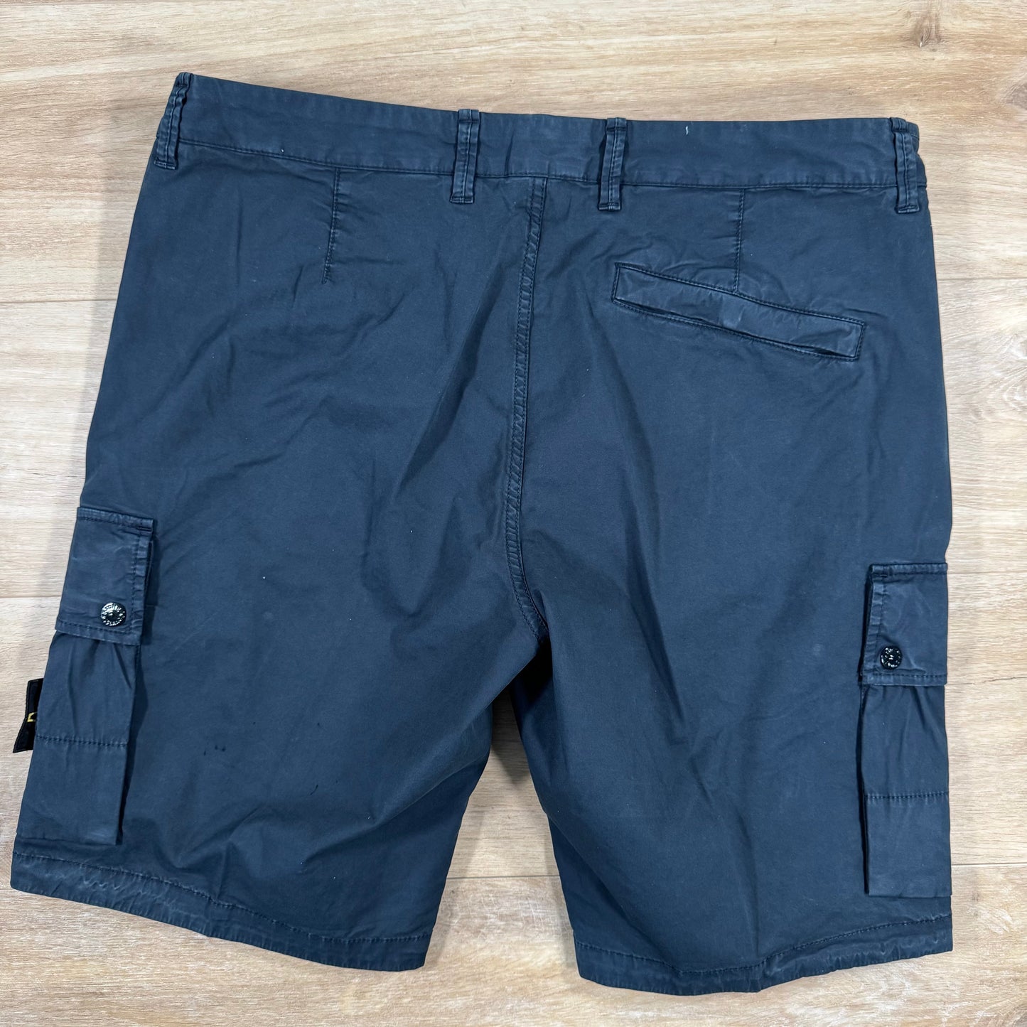 Stone Island Supima Cotton Twill Stretch-TC Bermuda Shorts in Navy
