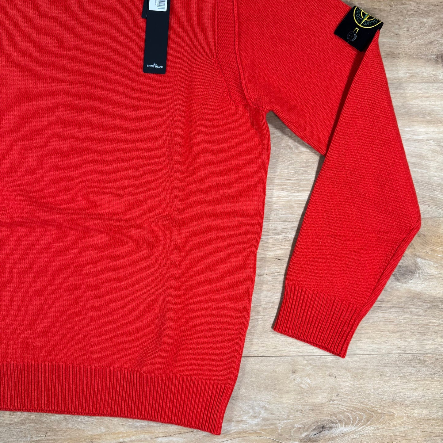 Stone Island Lambswool Crewneck Jumper in Scarlet Red