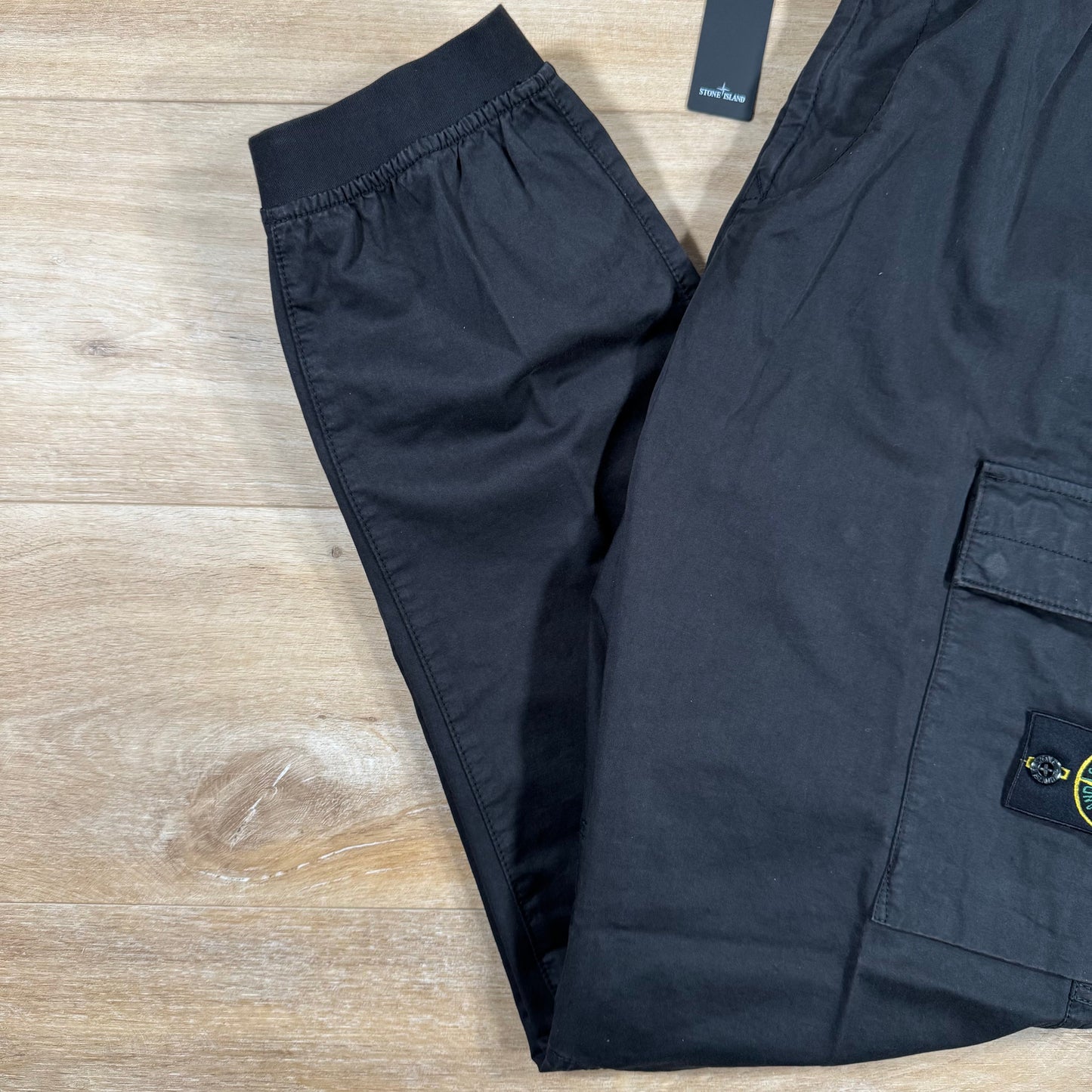 Stone Island Stretch Cargo Pants in Black