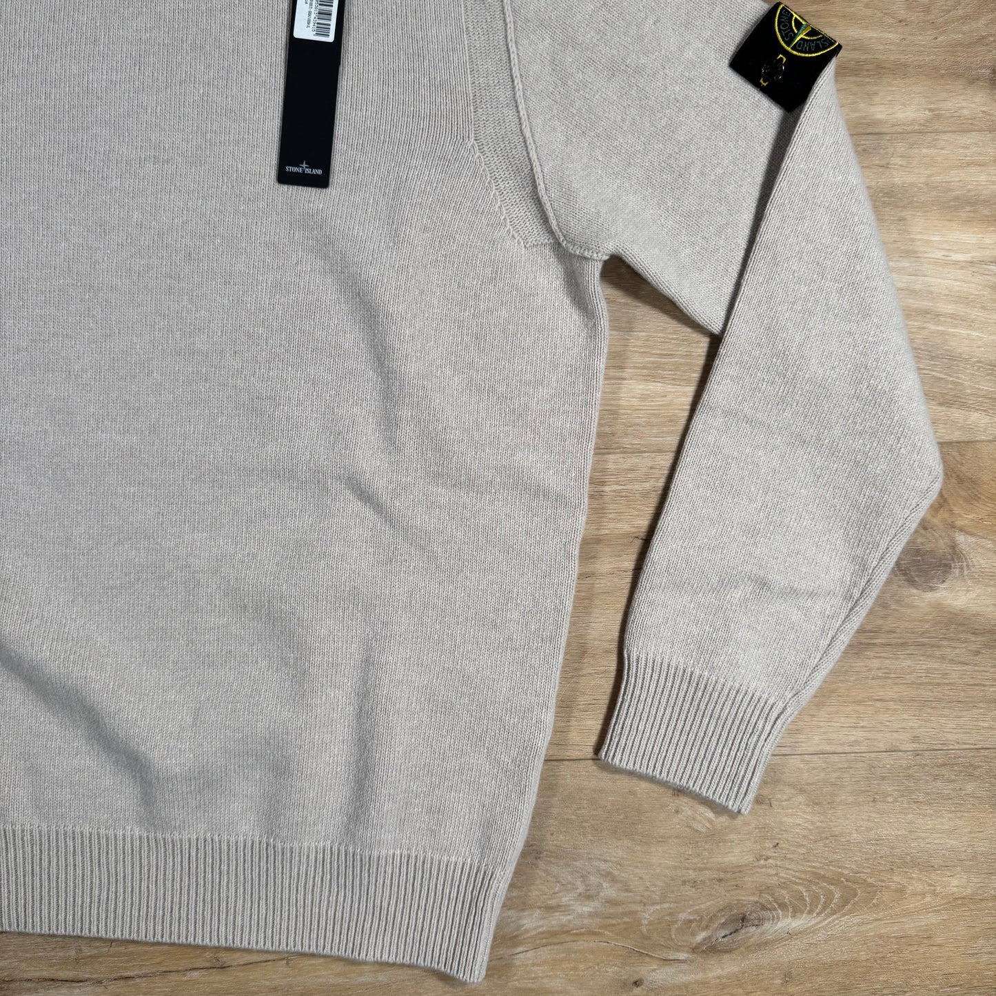 Stone Island Lambswool Crewneck Jumper in Desert