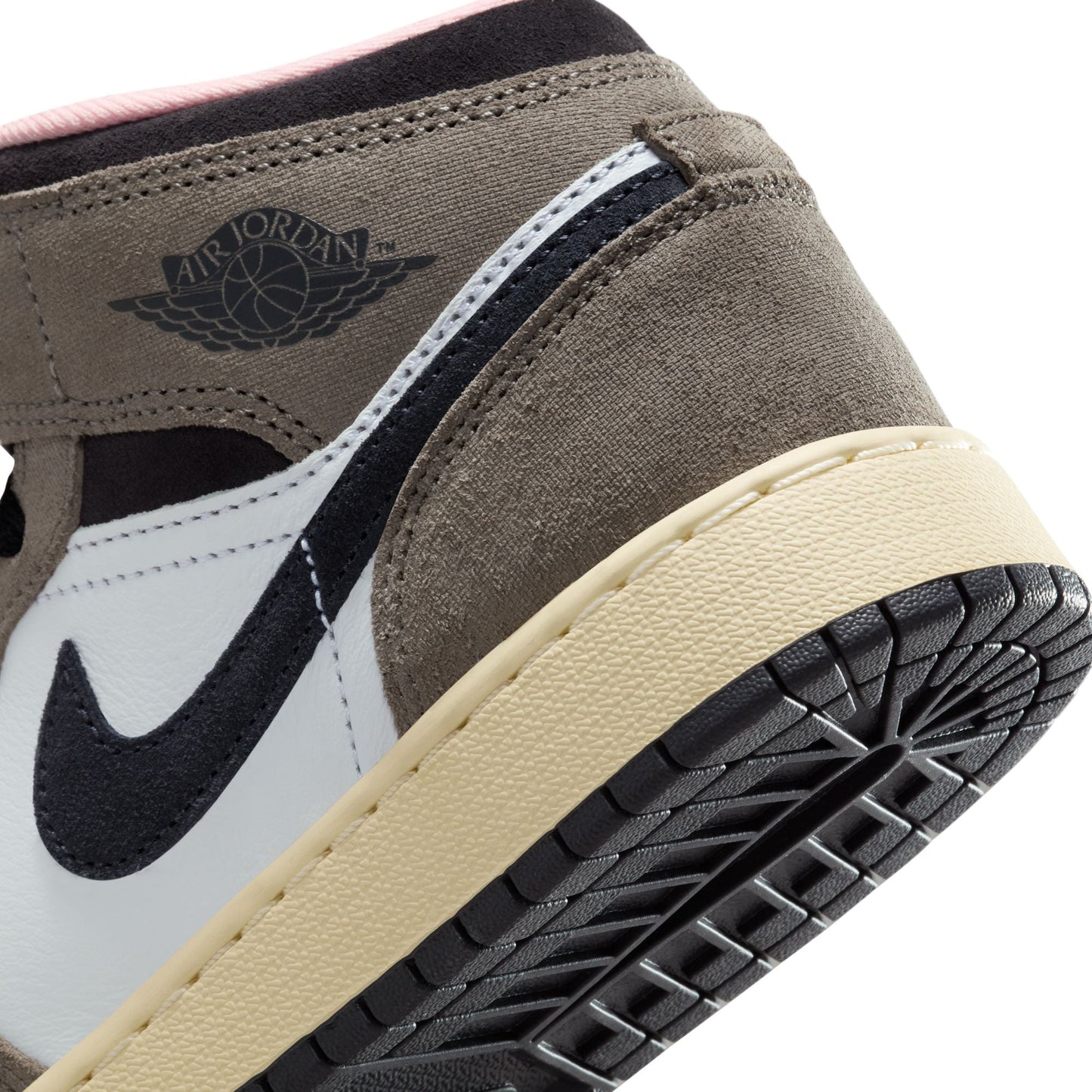 Air Jordan Big Kids 1 Mid SE- Oil Grey