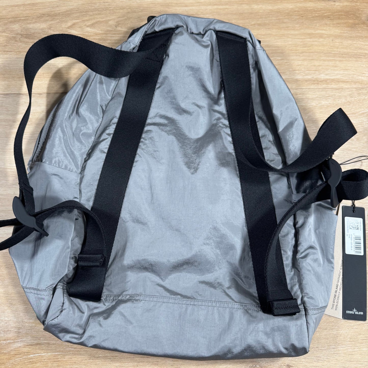 Stone Island Coated Nylon Metal Backpack in Pearl Grey