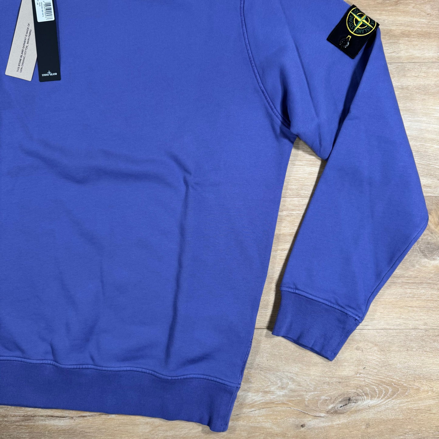 Stone Island Organic Cotton Fleece Crewneck Sweatshirt in Lavender