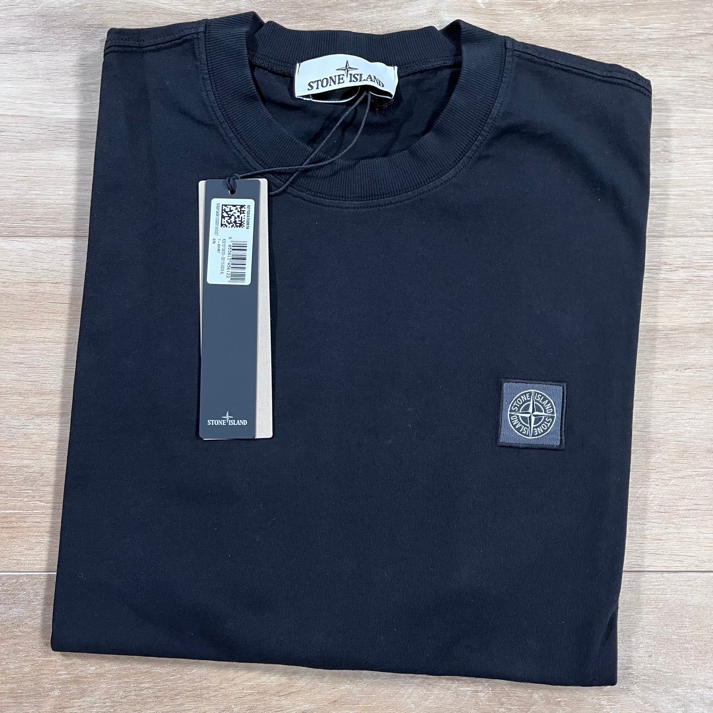 Stone Island Combed Organic Patch Logo T-Shirt in Black