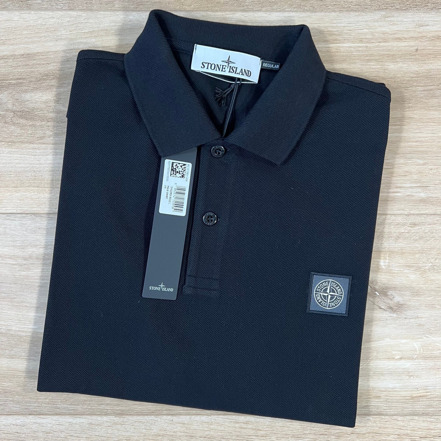 Stone Island Regular Fit Polo Shirt in Black