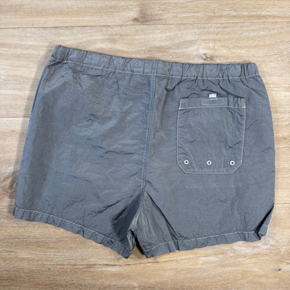 Stone Island Nylon Metal Button Swim Shorts in Pearl Grey