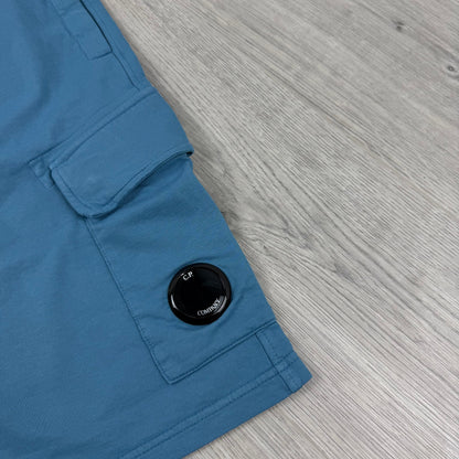 CP Company Jersey Shorts - Aegean Blue