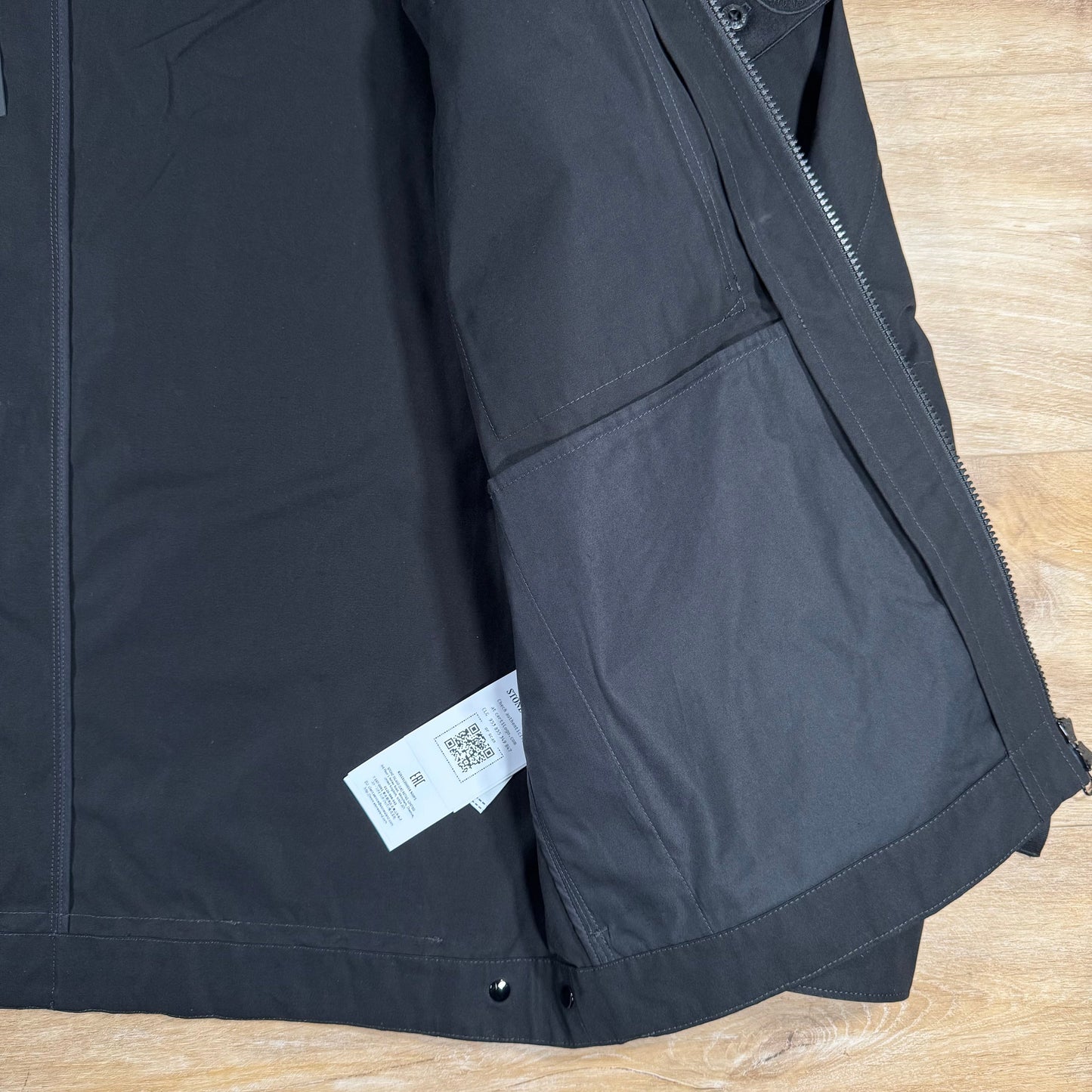 Stone Island Ghost Weatherproof Cotton Canvas Overshirt in Black