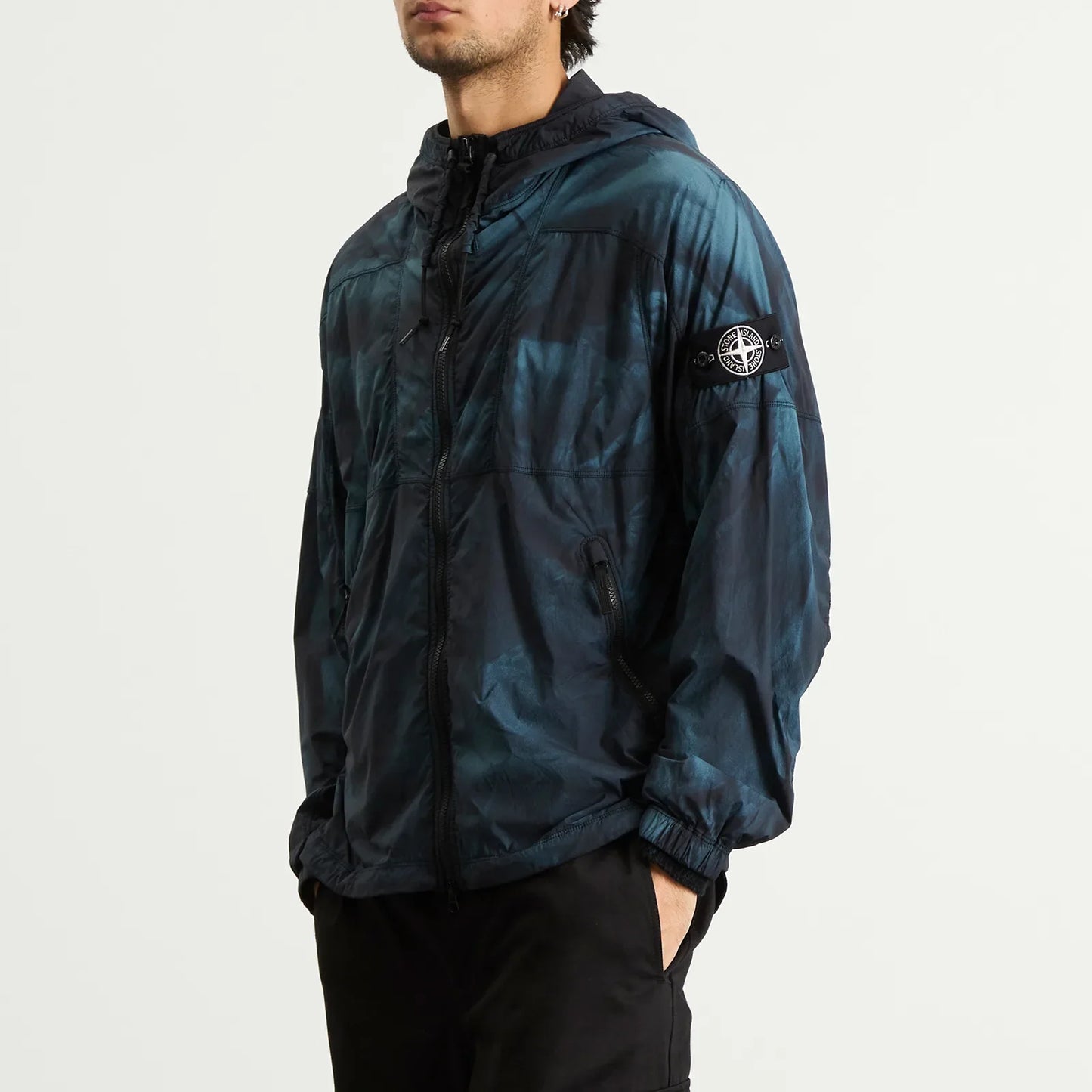 Stone Island Skin Touch Nylon-TC Corrosion Jacket in Black