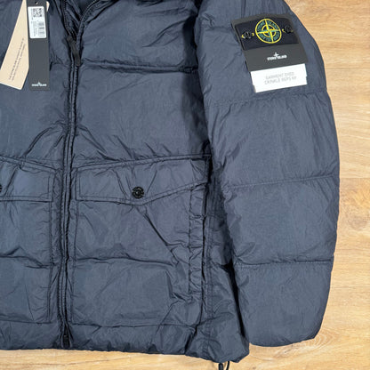 Stone Island Crinkle Reps NY Nylon Down Jacket in Navy