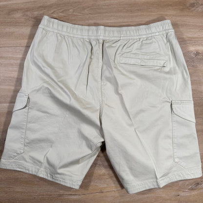Stone Island Organic Stretch Cotton Cargo Bermuda Shorts in Sand