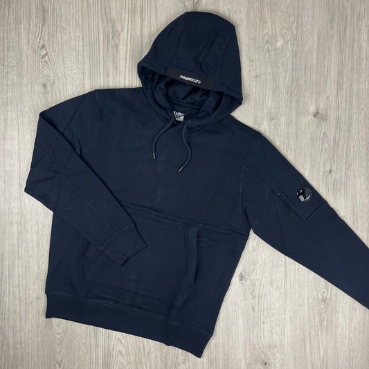 CP Company Raised Fleece Hoodie - Navy