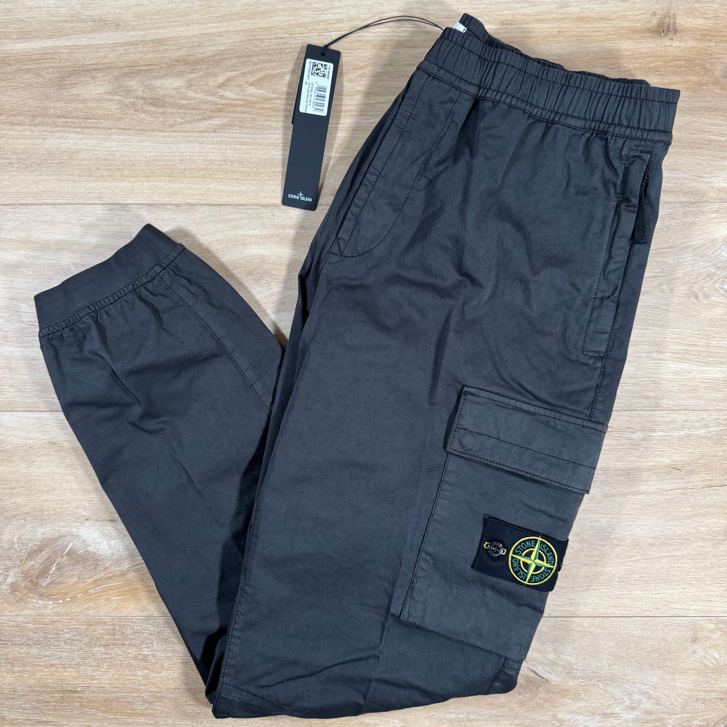 Stone Island Stretch Cargo Pants in Lead Grey