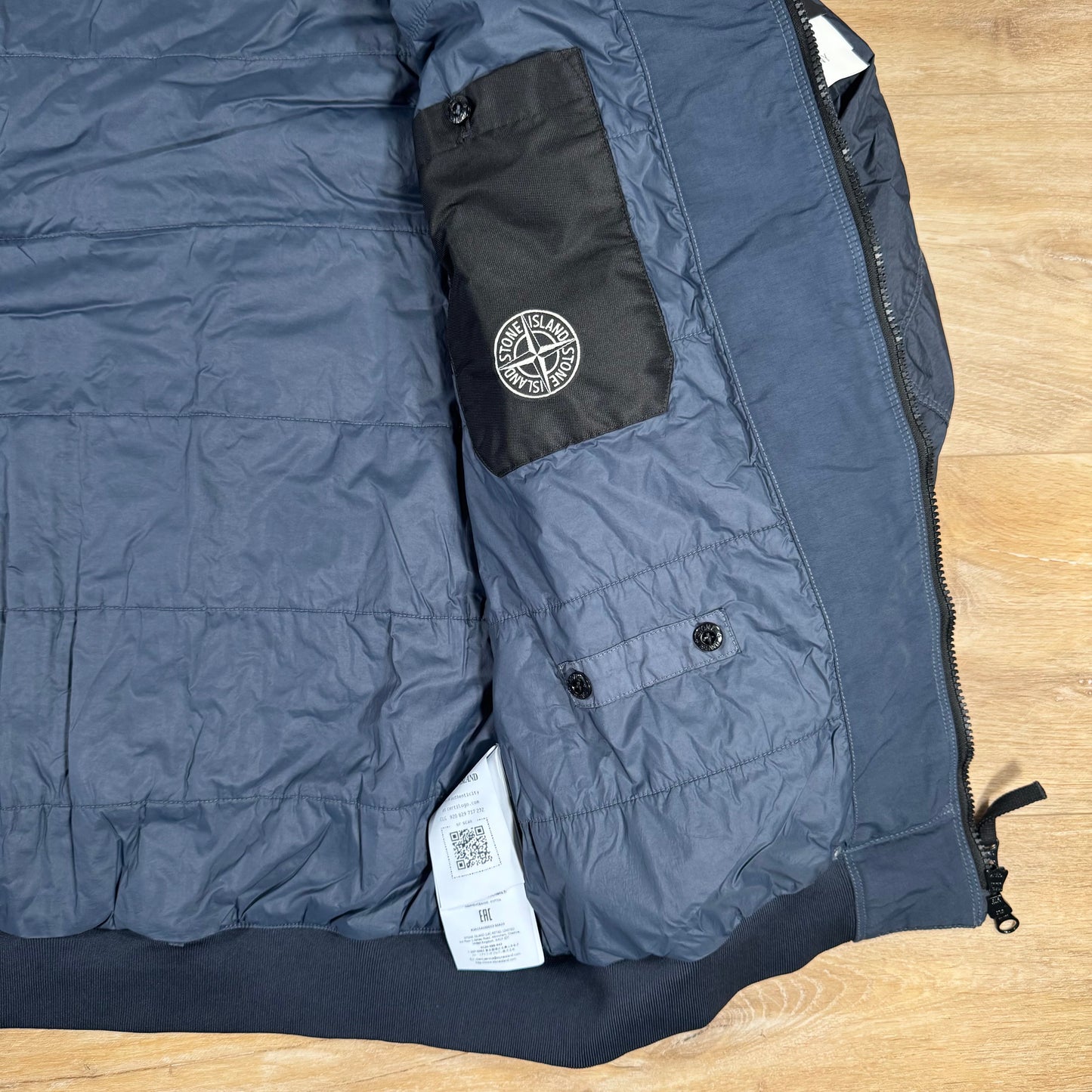 Stone Island Crinkle Reps NY Padded Jacket in Navy