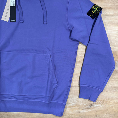 Stone Island Organic Cotton Fleece Pullover Hoodie in Lavender