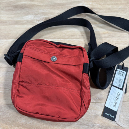 Stone Island Coated Nylon Metal Body Bag in Scarlet Red