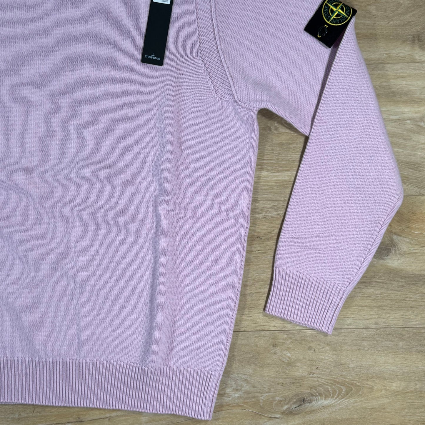 Stone Island Lambswool Crewneck Jumper in Pink