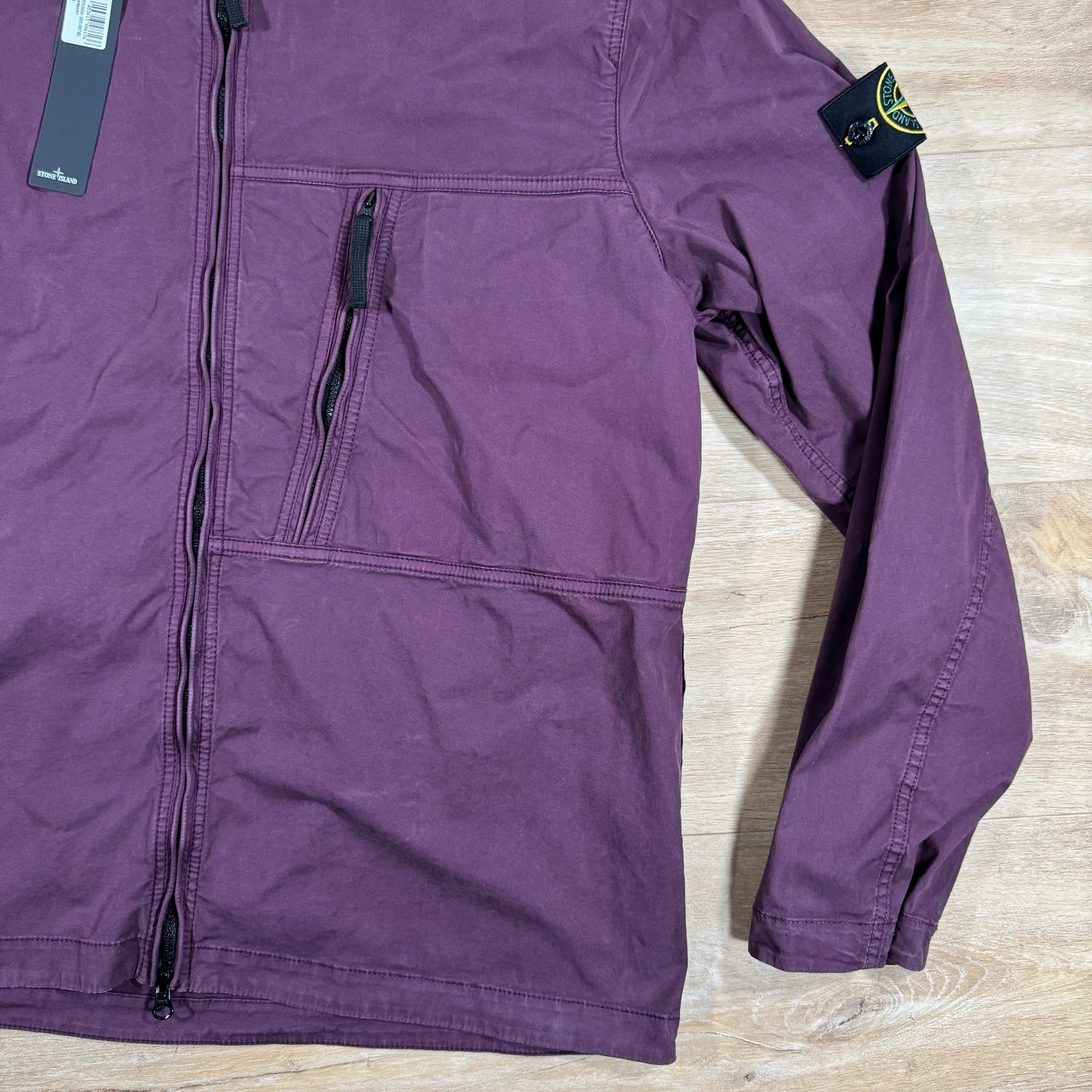 Stone Island Supima Cotton Twill Overshirt in Amaranth