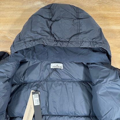 Stone Island Crinkle Reps NY Nylon Down Jacket in Navy