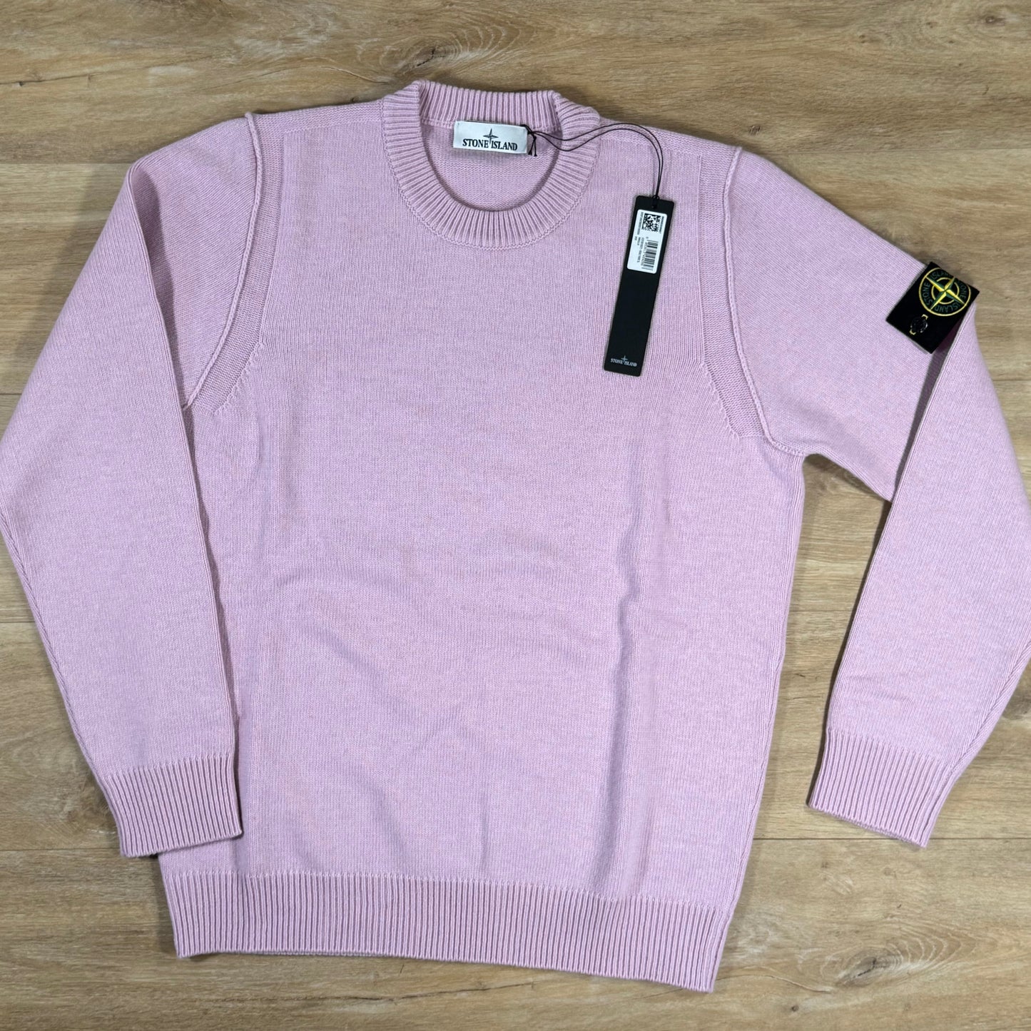 Stone Island Lambswool Crewneck Jumper in Pink