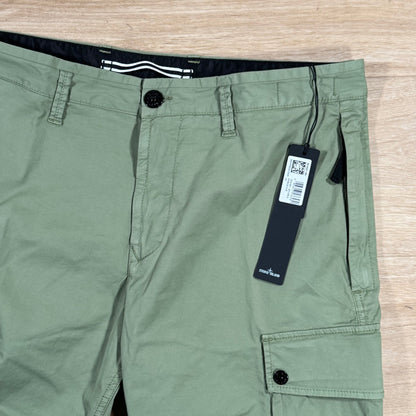 Stone Island Supima Cotton Twill Stretch-TC Bermuda Shorts in Sage Green