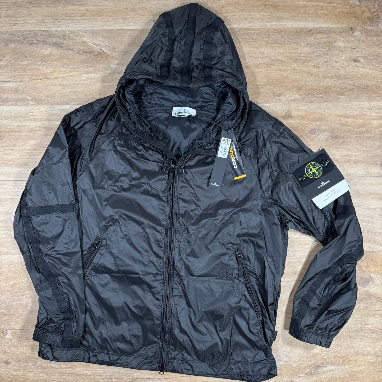 Stone Island Ripstop Light HT Nylon Jacket in Lead Grey