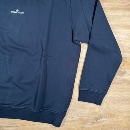 Stone Island Industrial Print Oversized Crewneck Sweatshirt in Navy