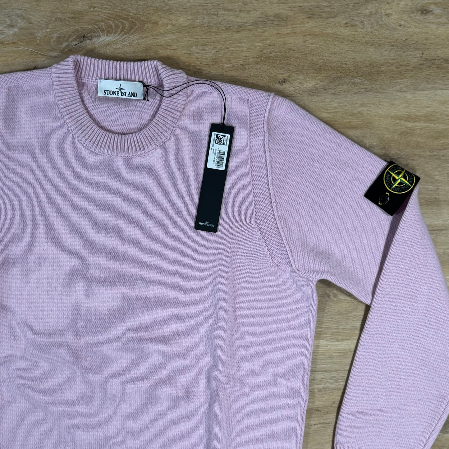 Stone Island Lambswool Crewneck Jumper in Pink