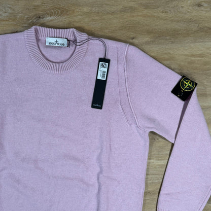 Stone Island Lambswool Crewneck Jumper in Pink