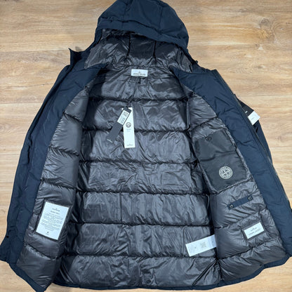 Stone Island Micro Twill Down Parka in Navy