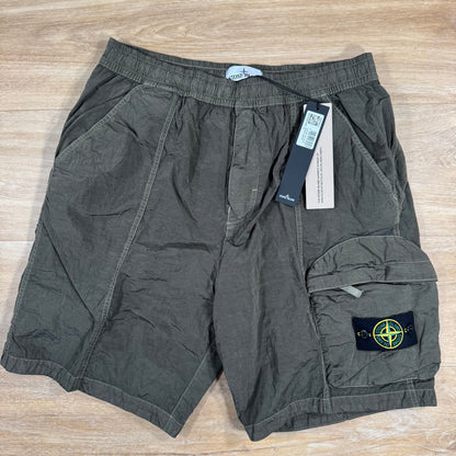 Stone Island Nylon Metal Bermuda Shorts in Military Green