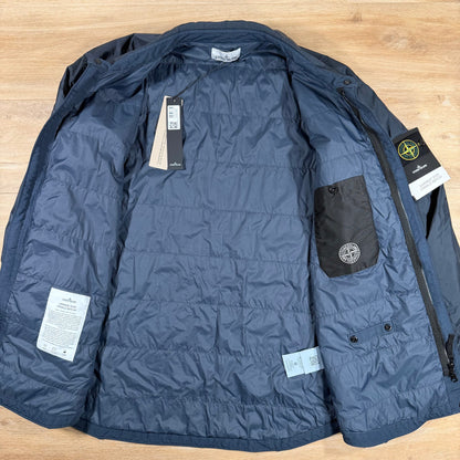 Stone Island Garment Dyed Crinkle Reps NY Overshirt in Navy