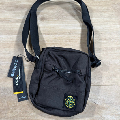 Stone Island Resin Treated Cordura 1500 Pouch Bag in Lead Grey