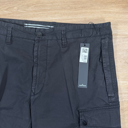 Stone Island Supima Cotton Twill Stretch-TC Bermuda Shorts in Black