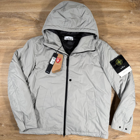 Stone Island Micro Twill Padded Jacket in Pearl Grey