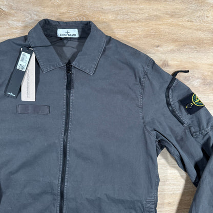 Stone Island Stretch Twill Overshirt in Charcoal Grey