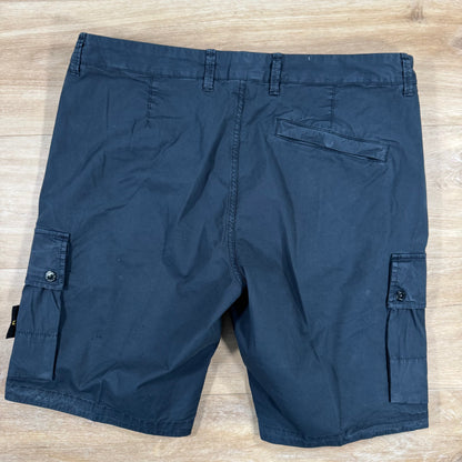 Stone Island Supima Cotton Twill Stretch-TC Bermuda Shorts in Navy