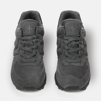 Stone Island x New Balance 574 Ghost Trainers in Dark Grey