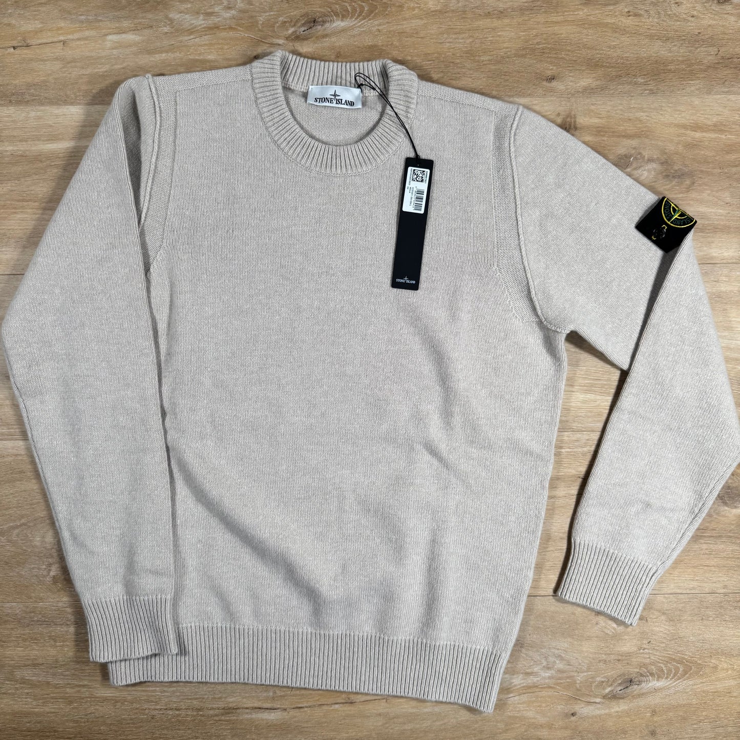 Stone Island Lambswool Crewneck Jumper in Desert