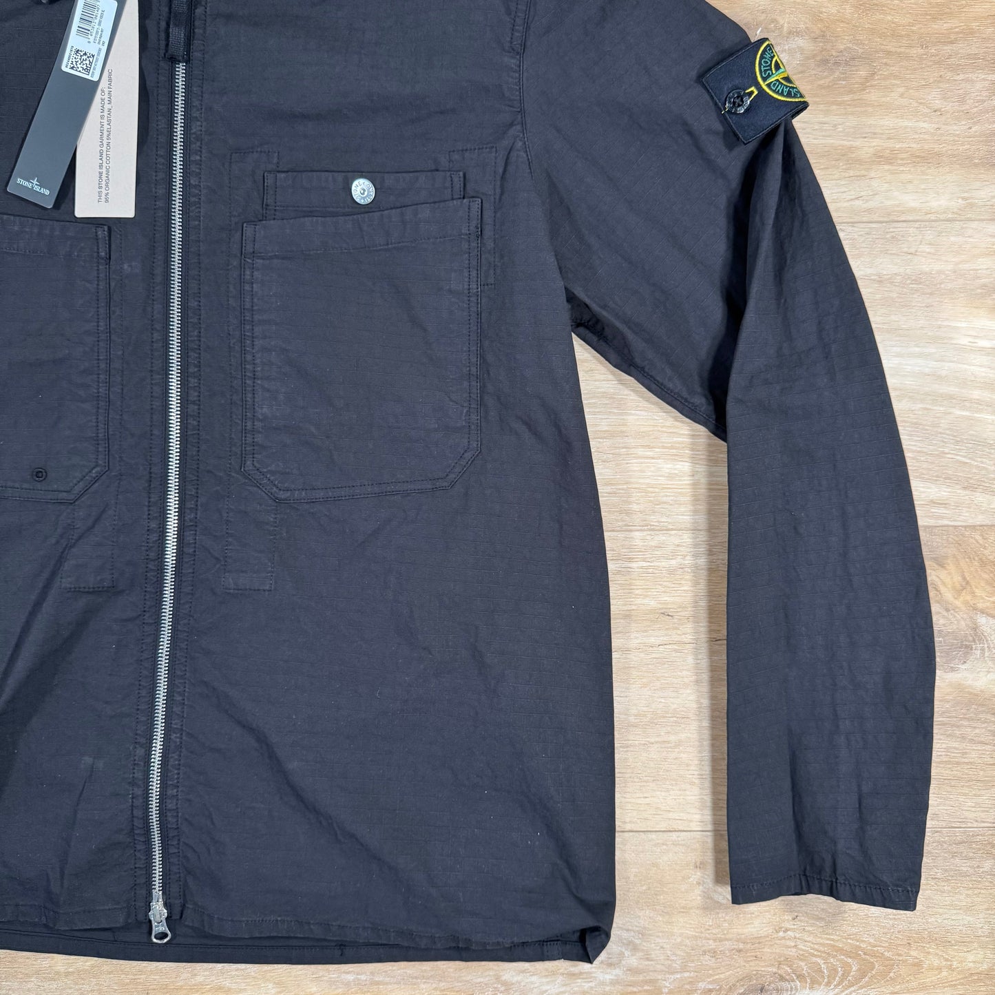 Stone Island Mil-Spec Stretch Ripstop-TC Overshirt in Black
