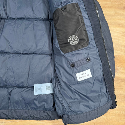 Stone Island Crinkle Reps NY Nylon Down Jacket in Navy