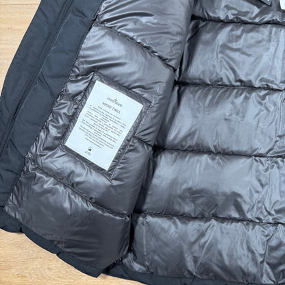 Stone Island Micro Twill Down Parka in Black