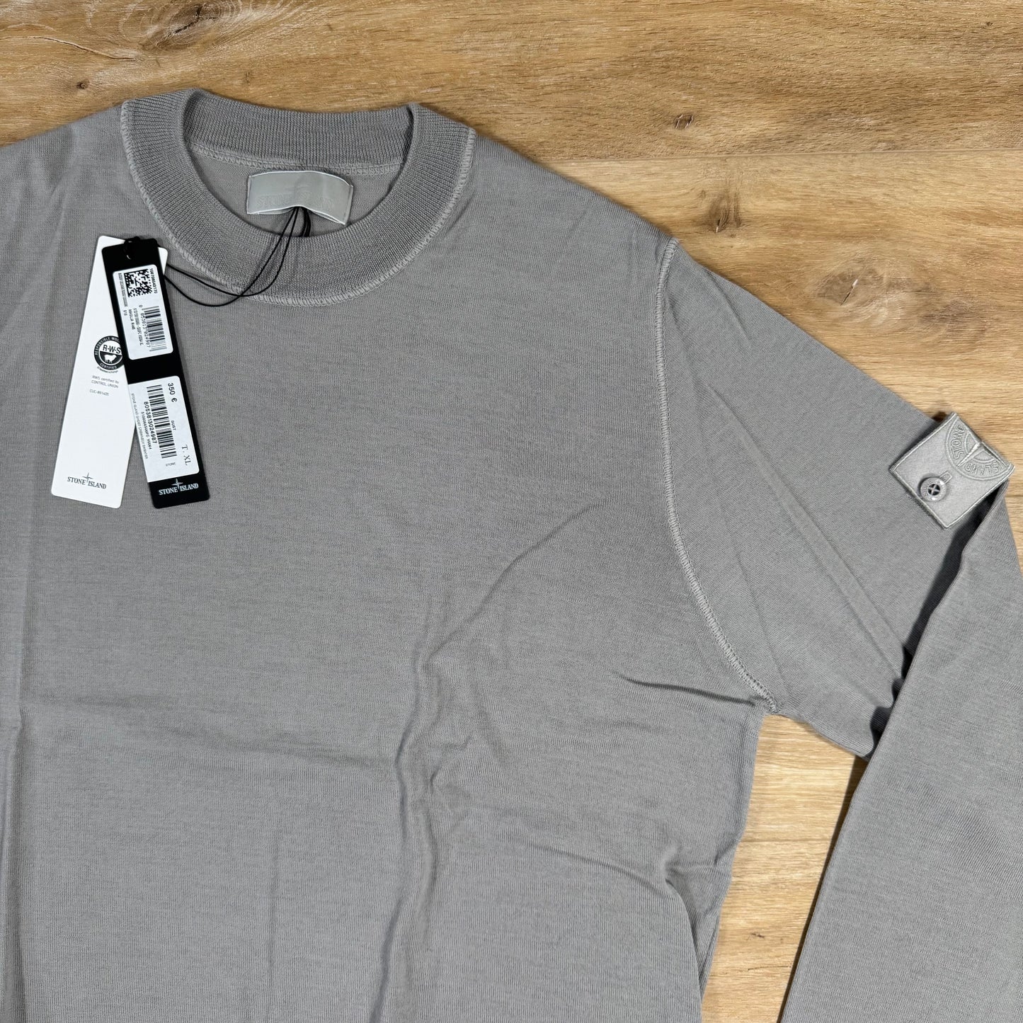 Stone Island Light Pure Wool Ghost Sweatshirt in Dust Grey