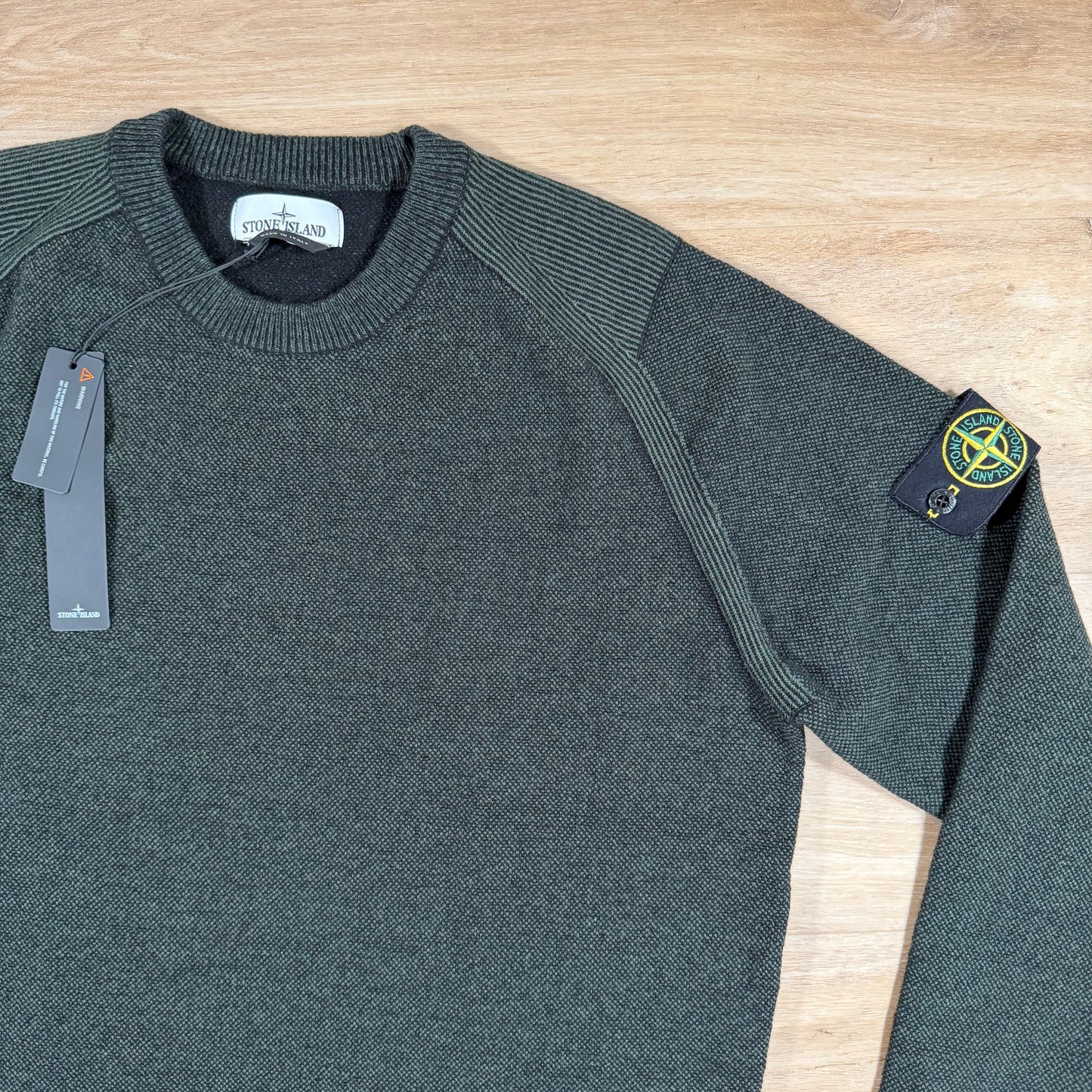 Stone Island Crewneck Knit Jumper in Green