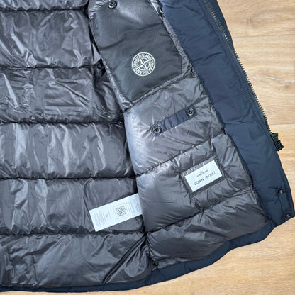 Stone Island Micro Twill Down Parka in Navy