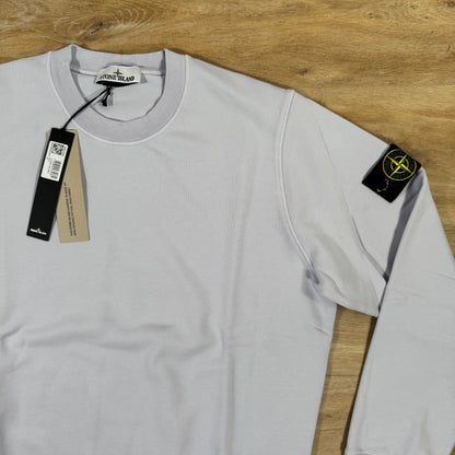 Stone Island Organic Cotton Fleece Sweatshirt in Lilac