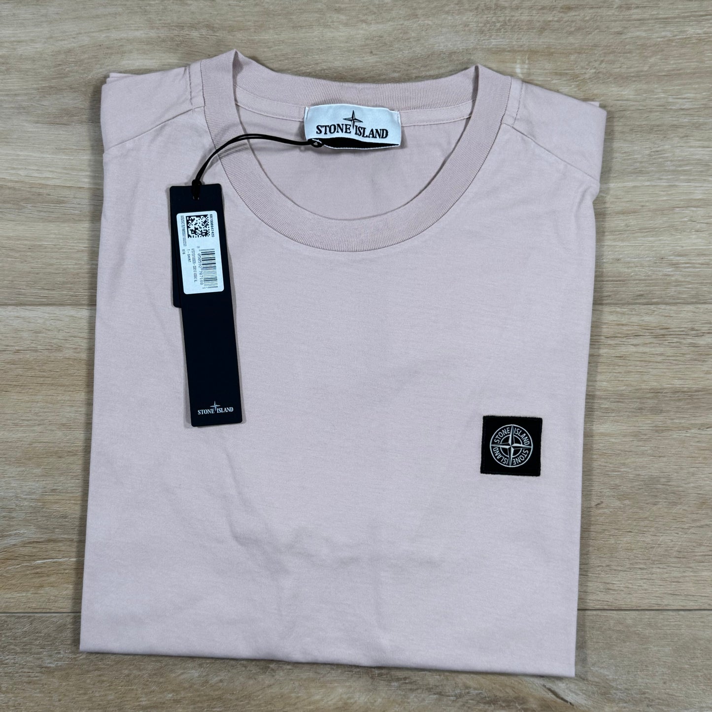 Stone Island Patch Logo T-Shirt in Antique Rose