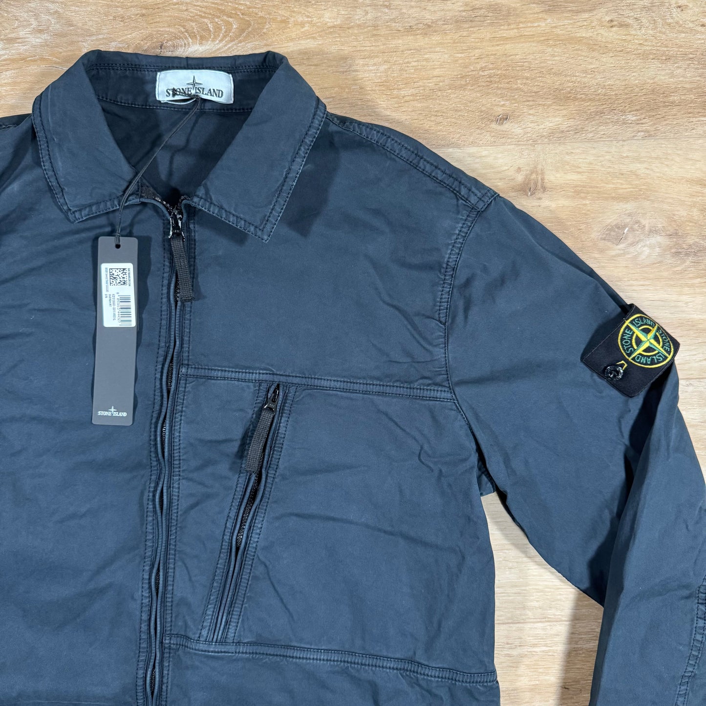 Stone Island Supima Cotton Twill Overshirt in Navy