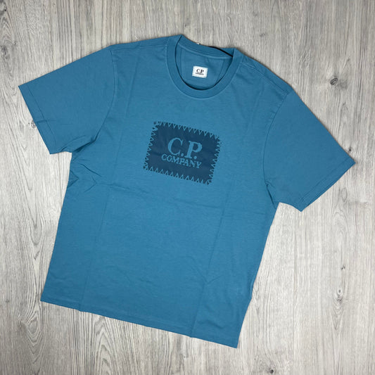 CP Company Stamp T-Shirt - Aegean Blue